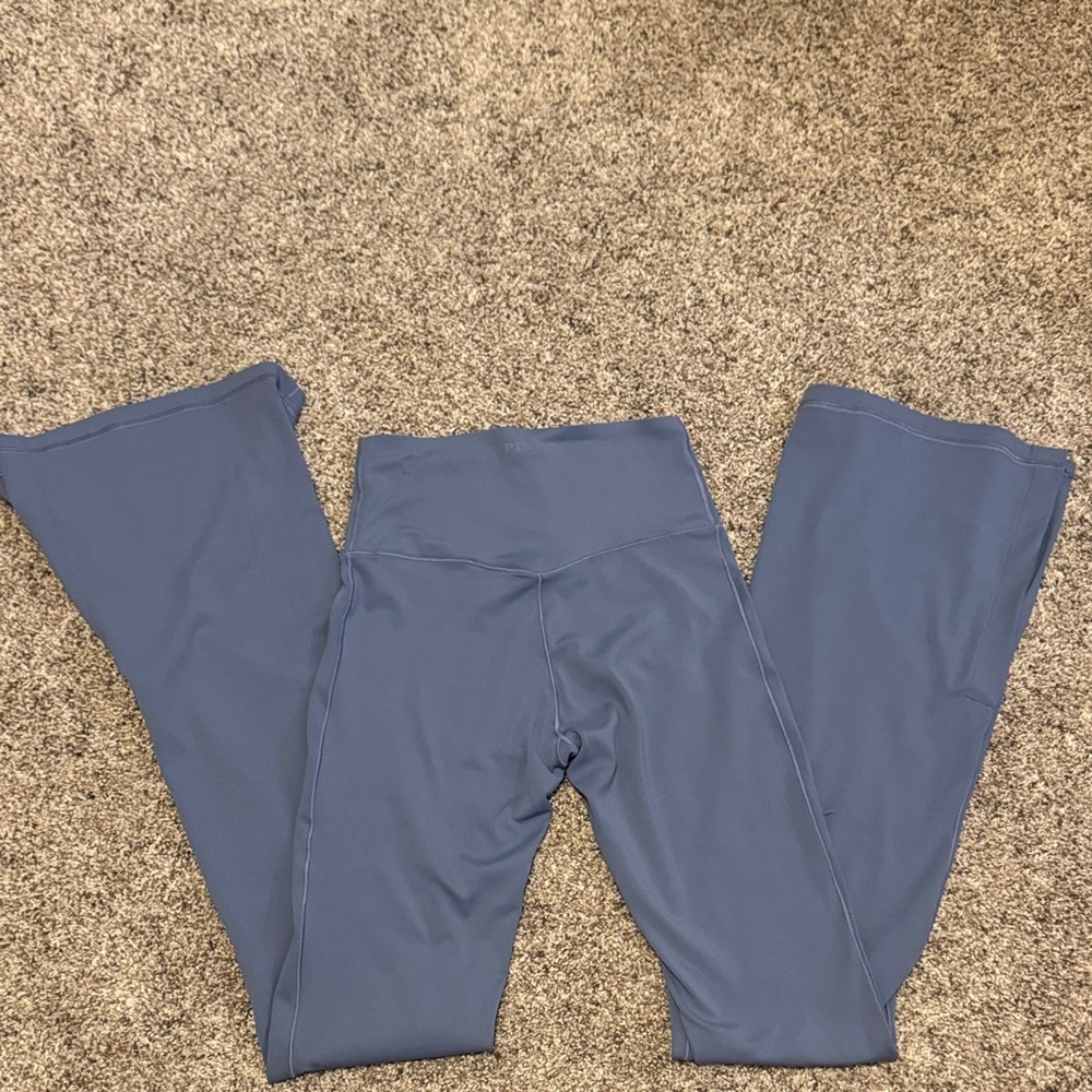 PINK Victoria's Secret y2k Blue Flare Leggings